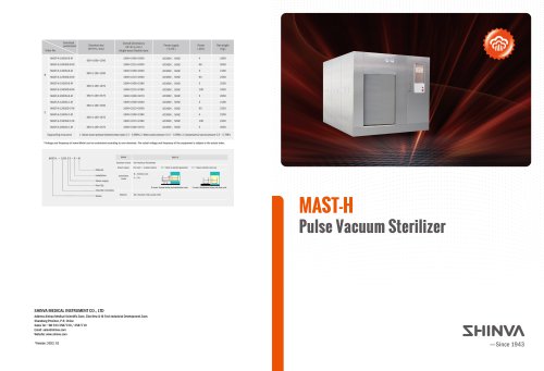 MAST-H Pulse Vacuum Sterilizer