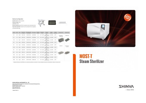 MOST-T Steam Sterilizer Class B