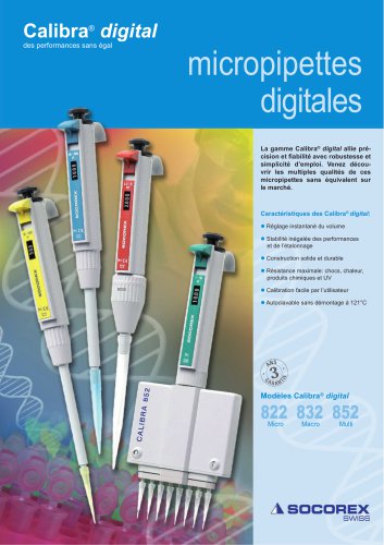 Digital adjustment micropipettes