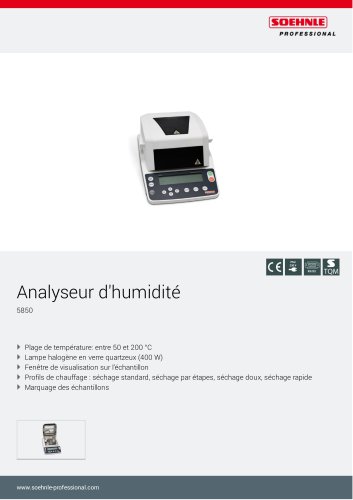 Analyseur d'humidité