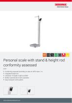 Personal scale with stand & height rod conformity assessed