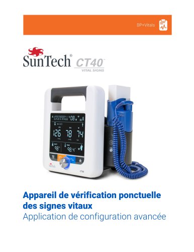 Appareil de vérification ponctuelle des signes vitaux - Application de configuration avancée