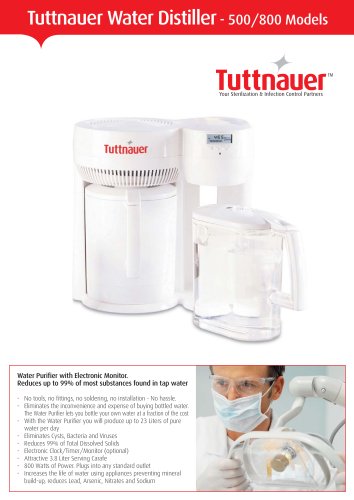 Tuttnauer Water Distiller  - 500/800 Models