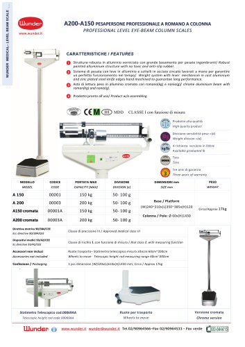 Professional mechanical scales Roman column-Made in Italy