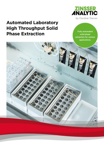 Automated Laboratory High Throughput Solid Phase Extraction Fully automated  solid