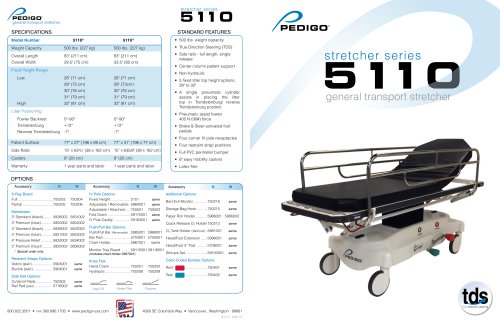 5110 Series General Transport Stretcher