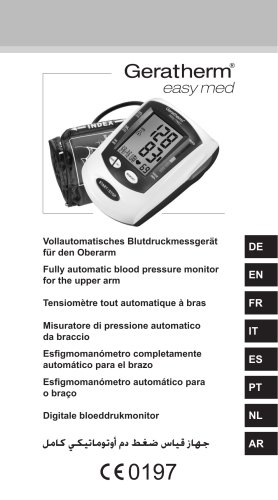 Geratherm® easy med Tensiomètre entièrement automatique GT-868UF