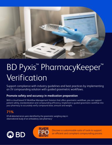 BD Pyxis™ PharmacyKeeper™ Verification Flyer