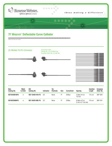 WEBSTER 7F Deflectable Curve Catheter