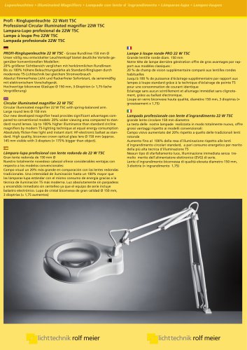 Circular illuminated magnifier 22 W T5C