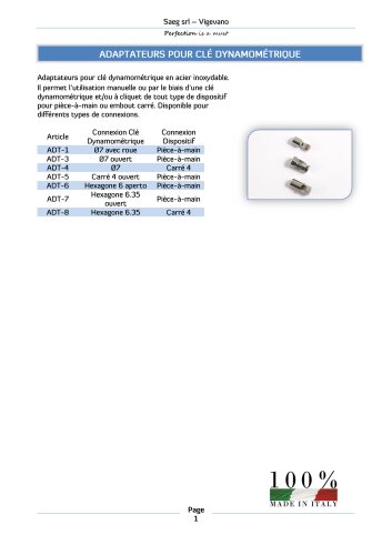 Adaptateur pour clé dynamométrique