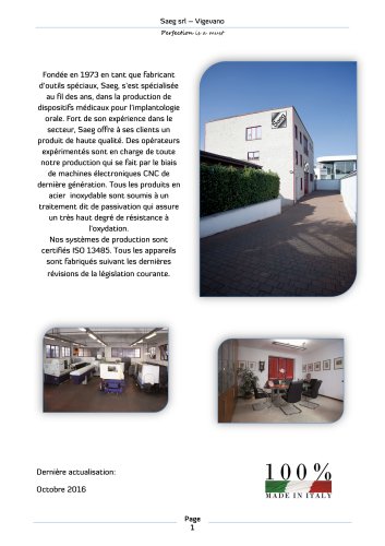 Catalogue Saeg en français