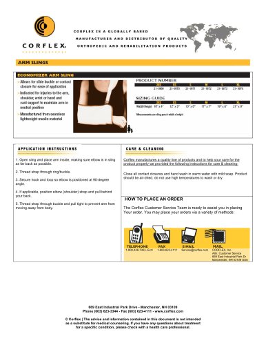 Economizer Arm Sling