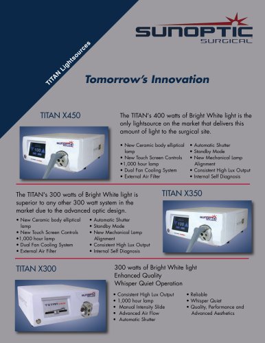 Sunoptic Surgical Products Brochure