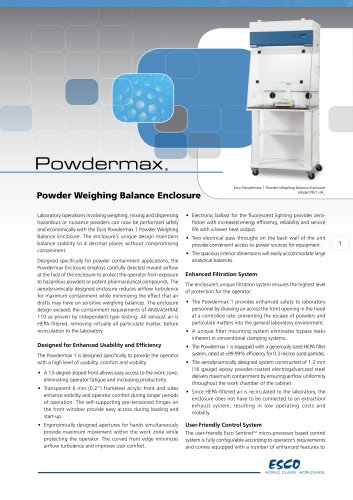 Powdermax - Powder Weighing Balance Enclosure