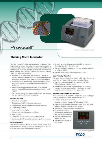 Provocell Microplate Shaker/Incubator