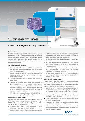 Streamline Class II Biological Safety Cabinets