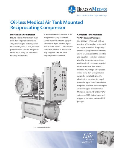 Oil-less Medical Air Reciprocating Compressors