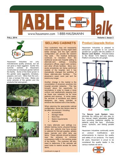 Table Talk Newsletter - Fall 2014