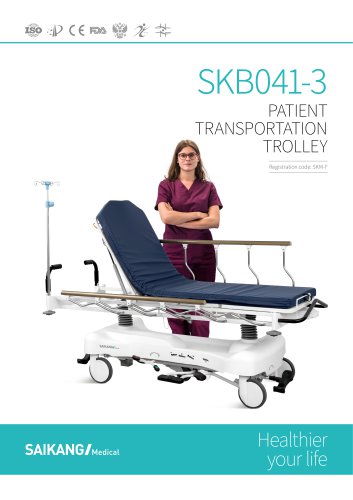 SKB041-3 Patient-Transportation-Trolley_SaikangMedical