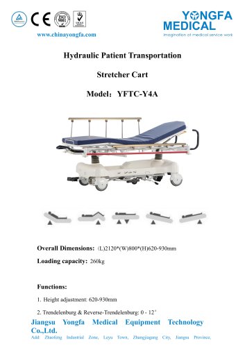 Catalog of YFTC-Y4A-Hydraulic Patient Transportation Stretcher Cart- YONGFA MEDICAL