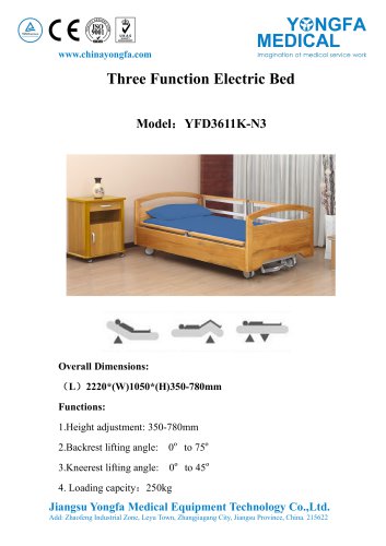 YFD3611K-N3 Three Function Electric Bed