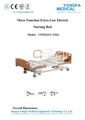 YFD3611L-N2(I) Three Function Extra Low Electric Nursing Bed