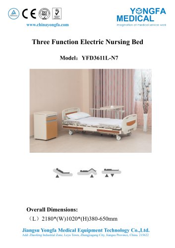 YFD3611L-N7 Three Function Electric Nursing Bed