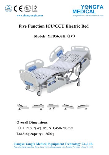 YFD5638K(IV) Five Function ICU/CCU Electric Bed