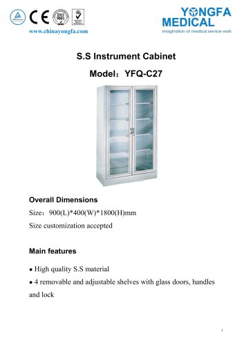 YFQ-C27 S.S Instrument Cabinet