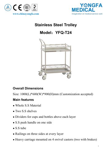 YFQ-T24 Stainless Steel Trolley