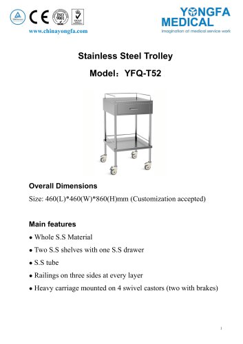 YFQ-T52 Stainless Steel Trolley