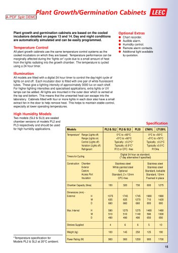 LEEC Plant Growth and Seed Germination Cabinets