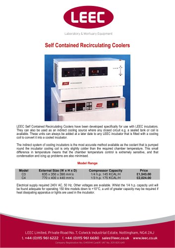 Self contained Recirculating Cooler brochure