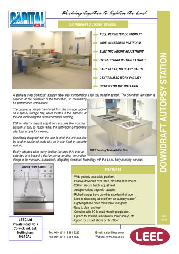 the LEEC Post Mortem Extraction Station brochure