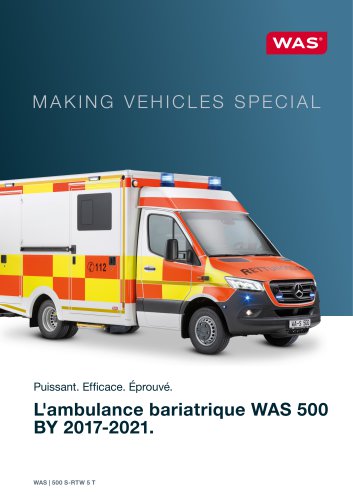 L`ambulance bariatrique WAS 500 BY 2017-2021