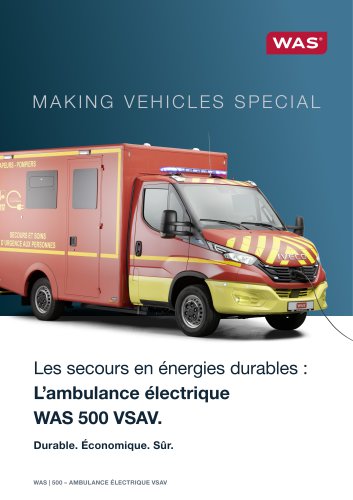 L`ambulance électrique WAS 500 VSAV
