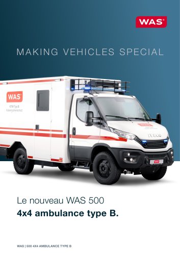 Le nouveau WAS 500 4x4 ambulance type B