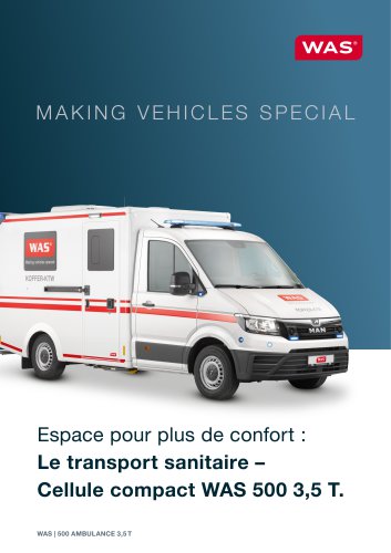 Le transport sanitaire - Cellule compact WAS 500 3,5 T