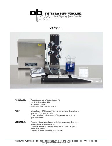 Versafill Dispensing System