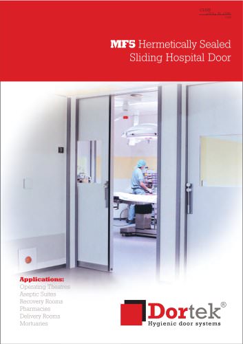 MF5 - Hermetically Sealed Sliding Hospital Door