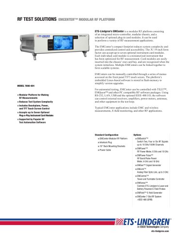 EMCenter™ Modular RF Platform Model 7000-001