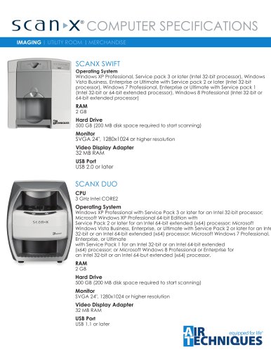 ScanX Computer Specifications