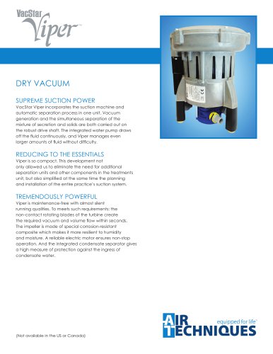 VacStar Viper Dry Vacuum System