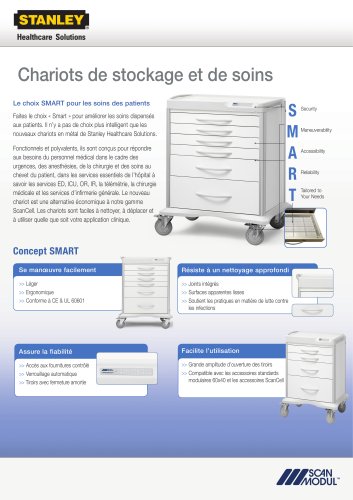 Chariots de stockage et de soins