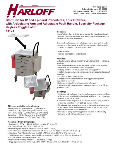 IV/Epidural Start Carts