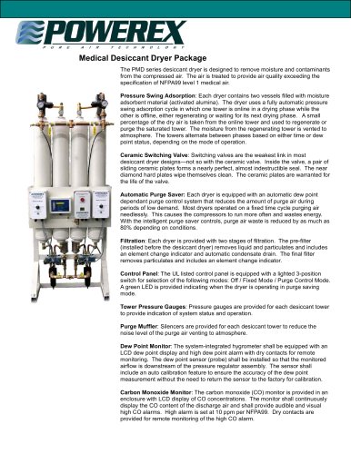 Medical Air Dryer System - Desiccant