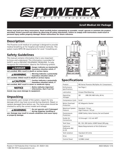 Scroll Medical Air Package