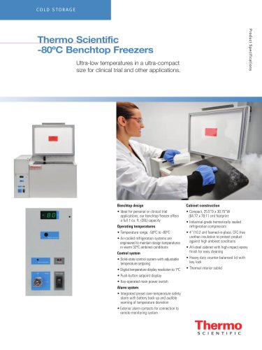 -80°C Benchtop Freezer