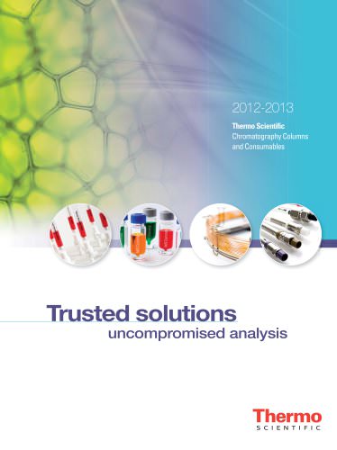 2012-2013 Chromatography Columns and Consumables Catalog for Sample Preparation Products